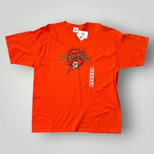 Vintage Y2K Miami Dolphins NFL T Shirt Men’s 2XL Orange NWT Embroidered